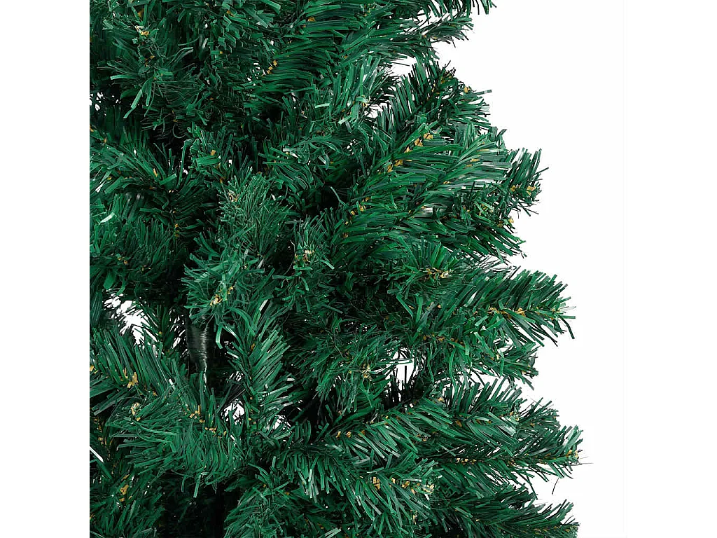 Arbre de Noël artificiel pré-éclairé et boules vert 150 cm PVC
