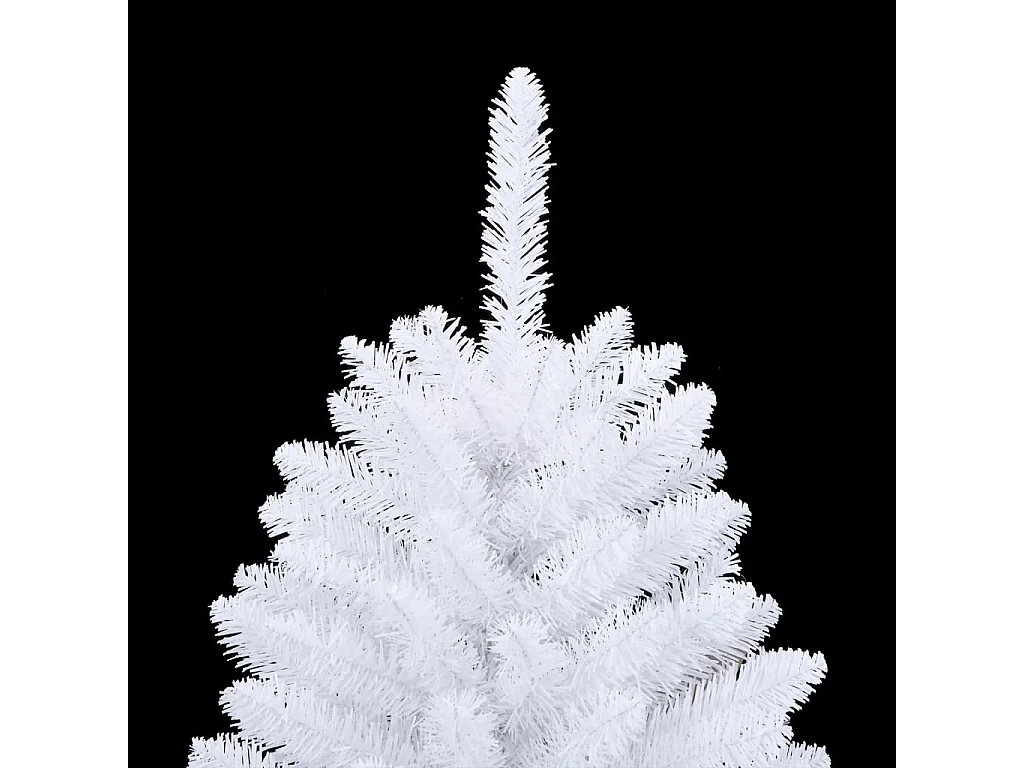 Kunstkerstboom met scharnieren en witte standaard 120 cm