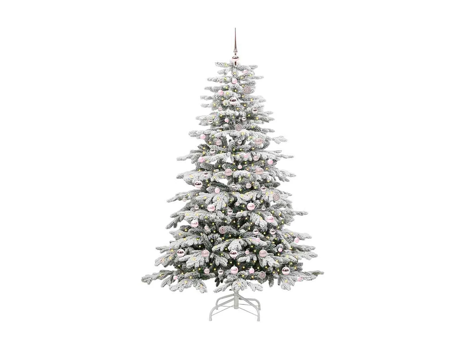 Künstlicher Weihnachtsbaum mit klappbaren Zweigen Weiß 210 cm