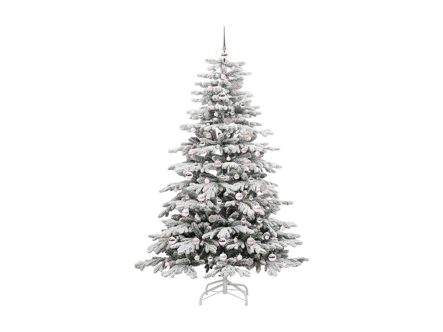 Künstlicher Weihnachtsbaum mit klappbaren Zweigen Weiß 210 cm