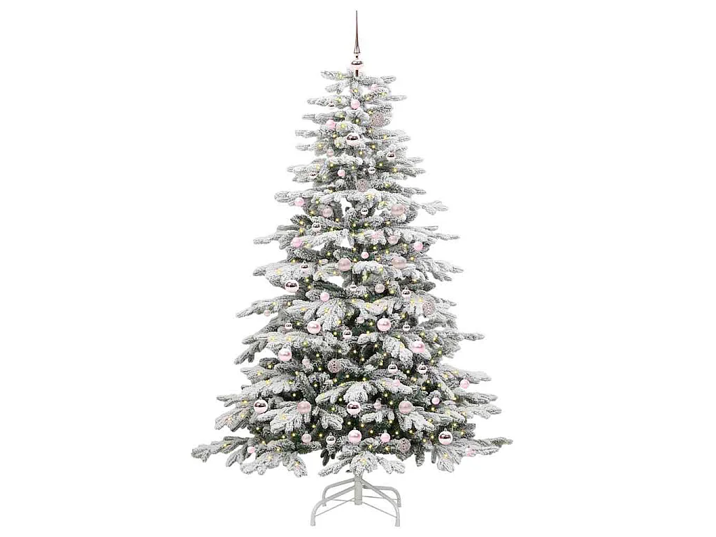 Sapin de Noël Artificiel à Branches Articulées Blanc 210 cm