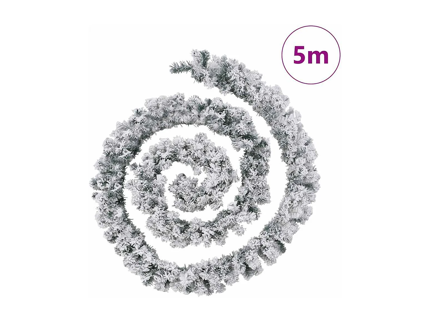 Guirlande de Noël avec lumières LED Vert 5 m PVC