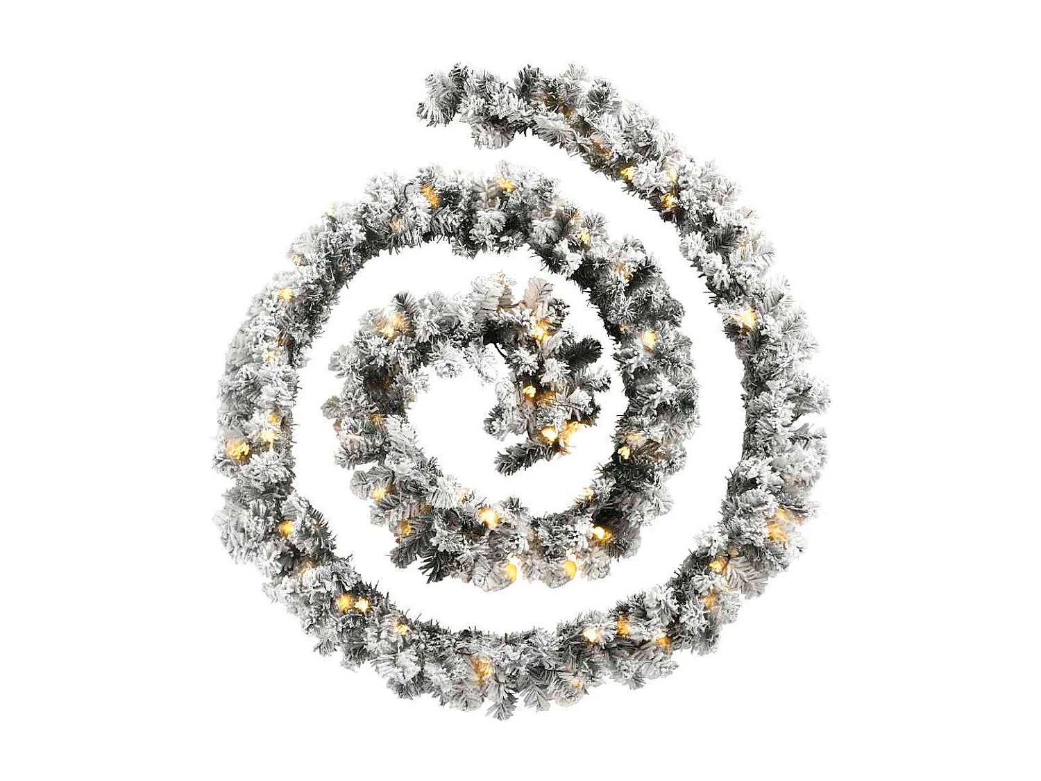 Guirlande de Noël avec lumières LED Vert 5 m PVC