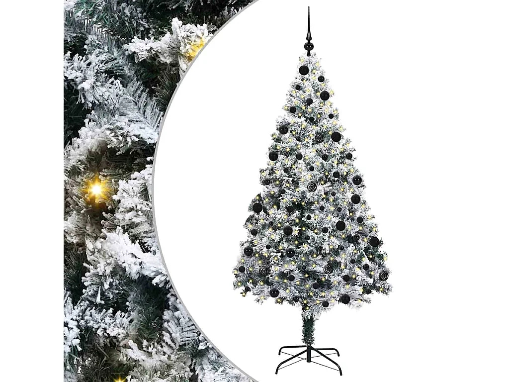 Sapin de Noël artificiel Vert 210 cm PVC, Acier et Plastique