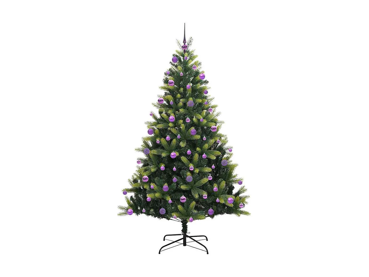 Arbre de Noël artificiel en silicone flexible 300 LEDs 210 cm