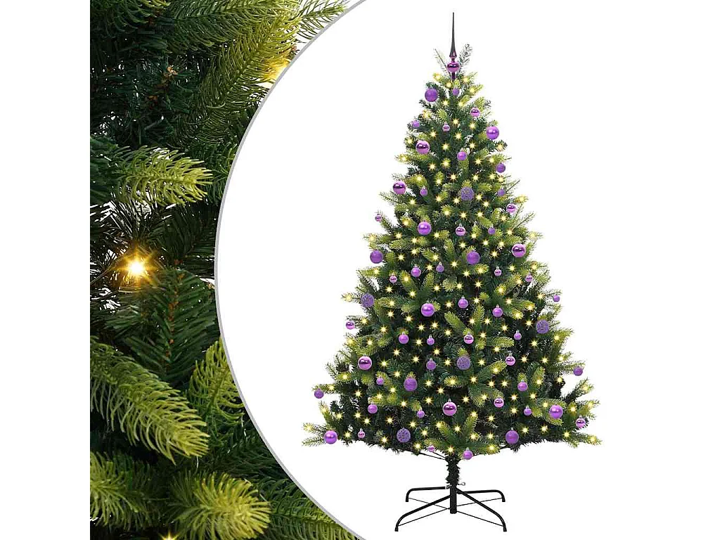 Albero di Natale artificiale flessibile in silicone 300 LED 210 cm