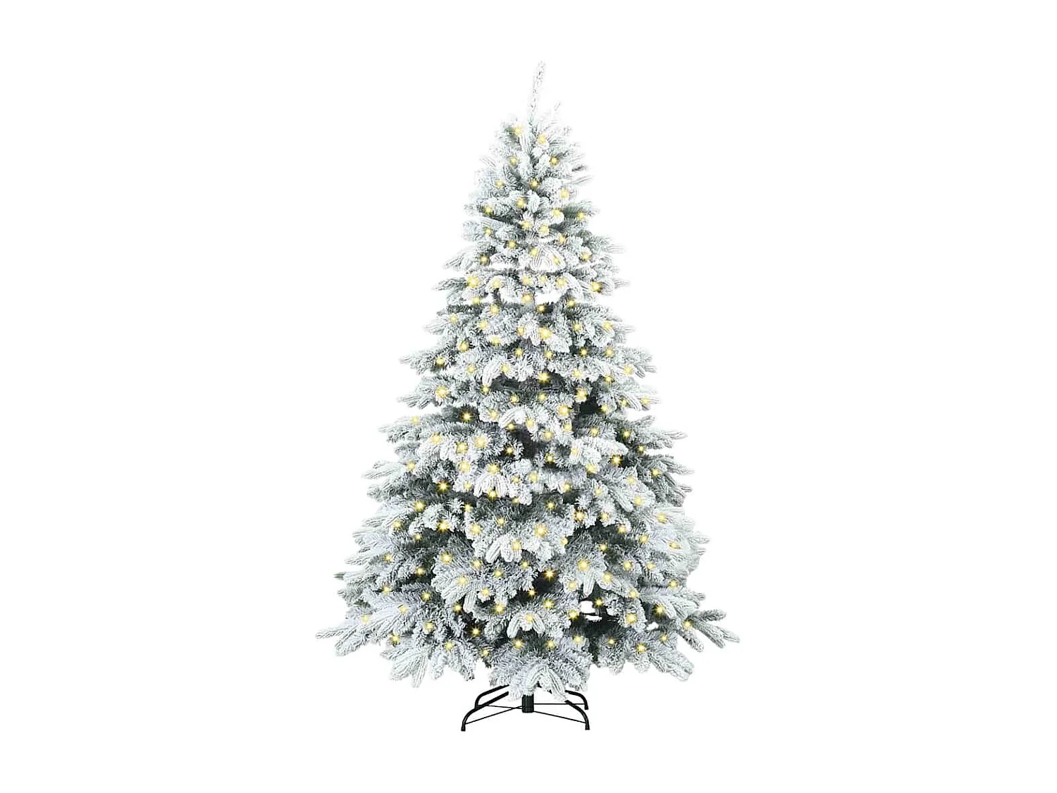 Kunstkerstboom met 300 LED's Groen 180 cm PE en PVC