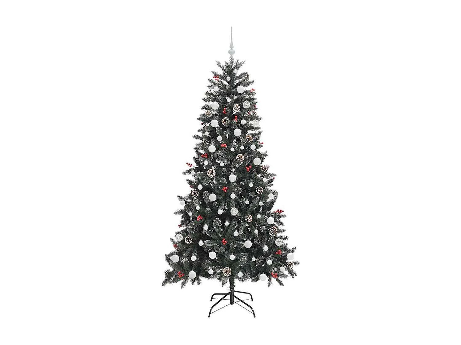 Sapin de Noël artificiel avec 300 LED Vert 114 x 114 x 210 cm