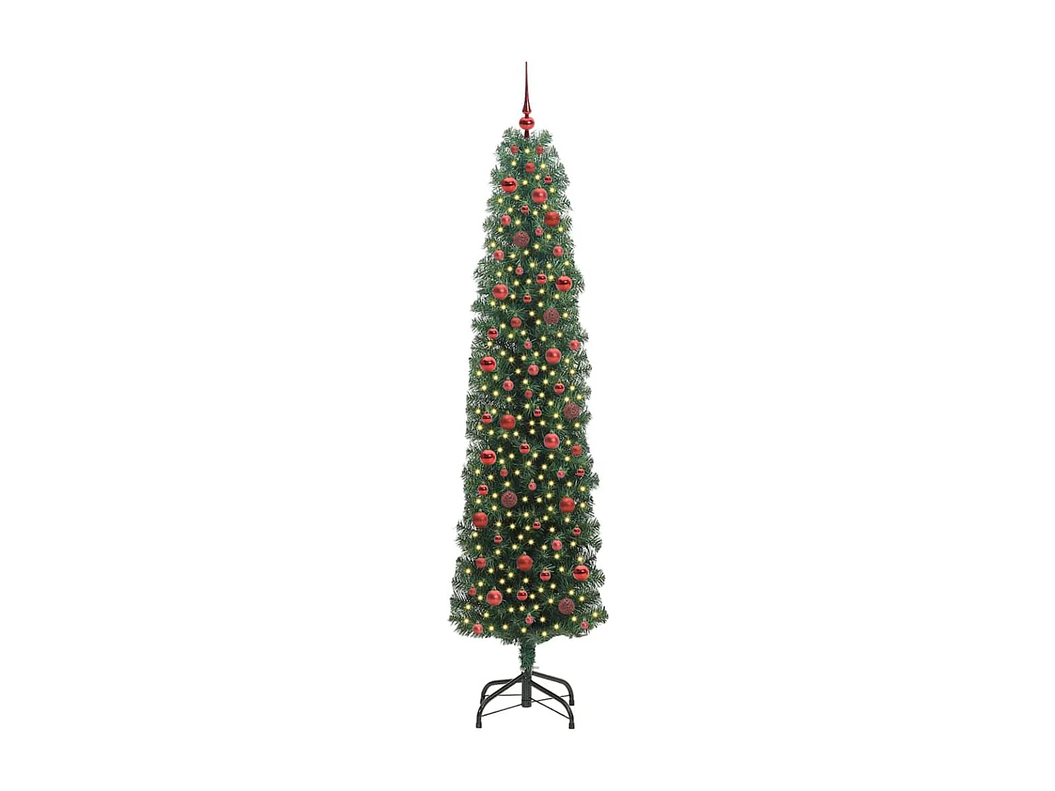 Kunstkerstboom Groen 240 cm PVC en staal en kunststof