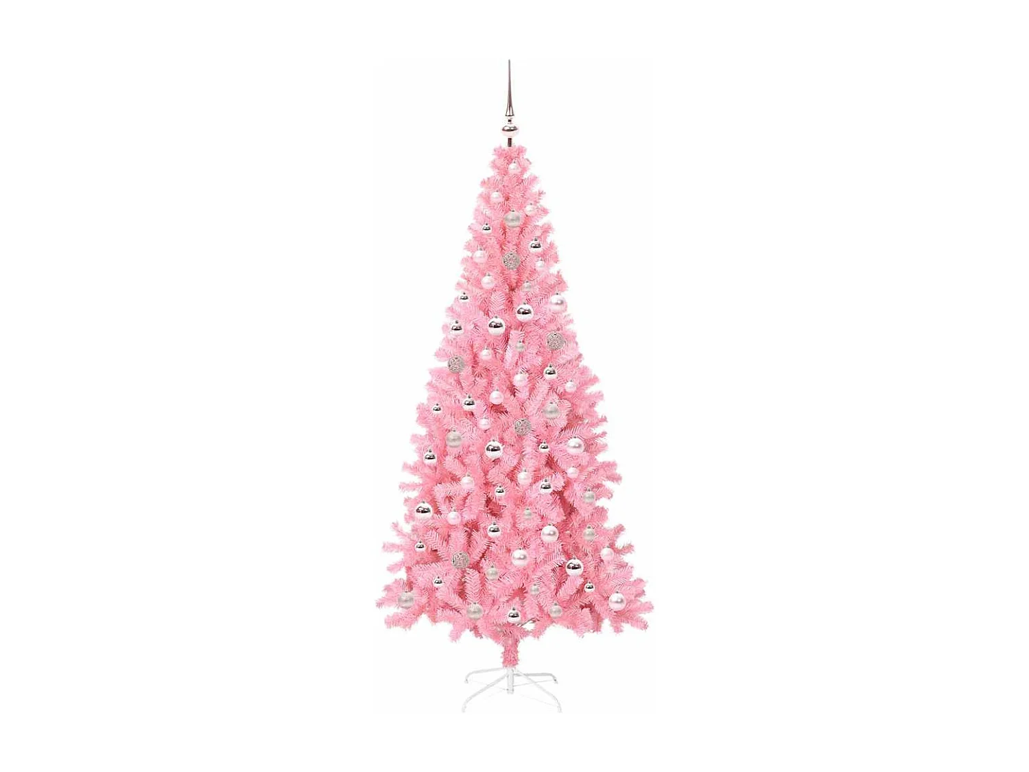 Albero di Natale con 300 LED con supporto Rosa 240 cm PVC
