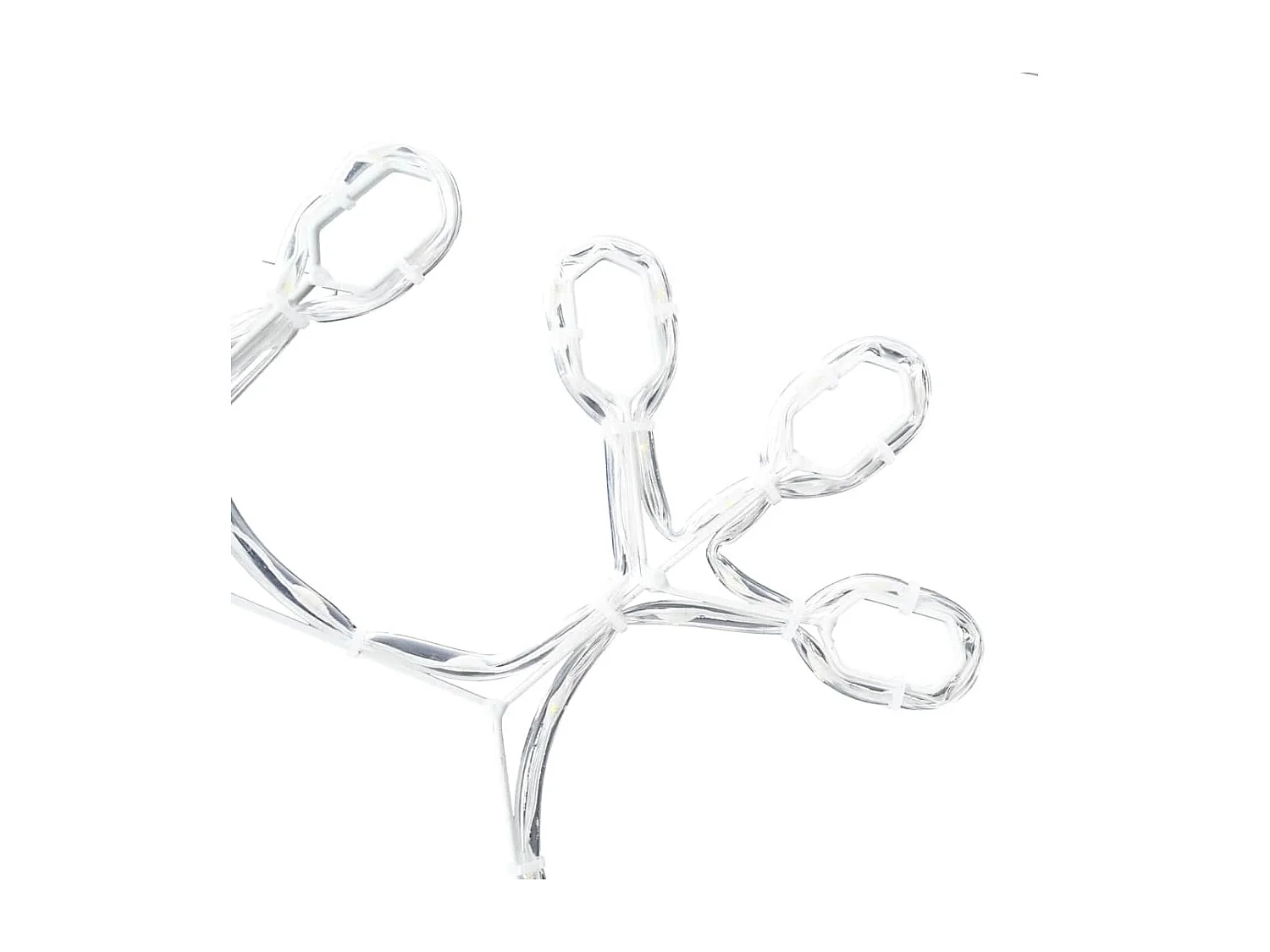 Flocon de Noël avec 252 LED Blanc chaud 45 x 38 cm PVC