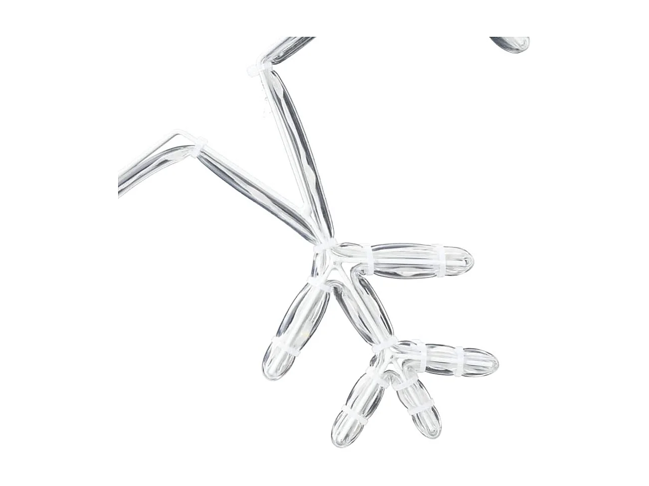 Flocon de Noël avec 252 LED Blanc chaud 45 x 38 cm PVC