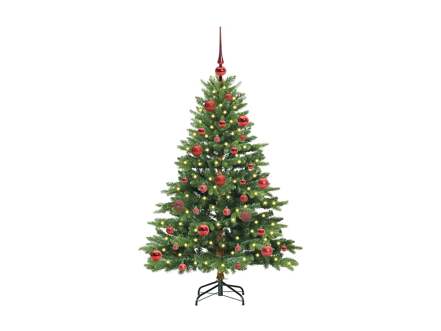 Kunstkerstboom met 150 LED's Groen 150 cm PE en PVC