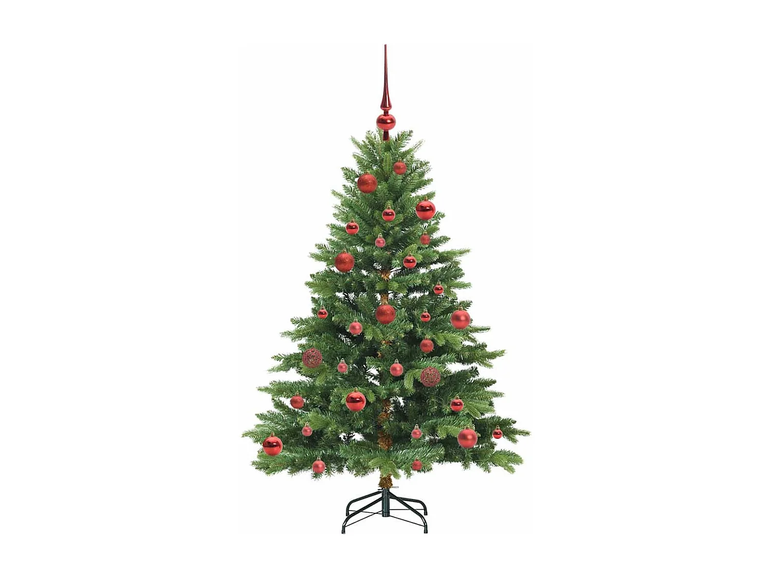 Kunstkerstboom met 150 LED's Groen 150 cm PE en PVC
