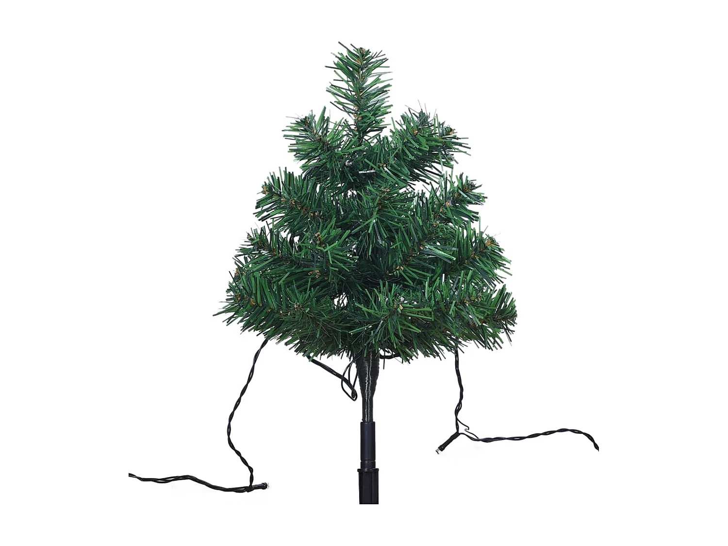 Alberi di Natale da corridoio 6 pezzi con LED bianco caldo 45 cm PVC