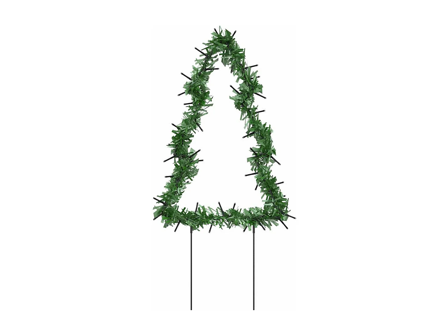 Pali decorativi per albero di Natale, 3 pezzi, 50 LED, 30 cm