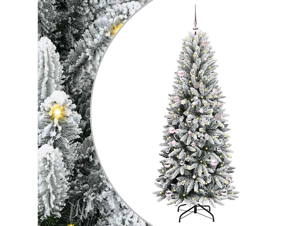 Sapin de Noël artificiel avec 150 LED Blanc 63 x 63 x 150 cm