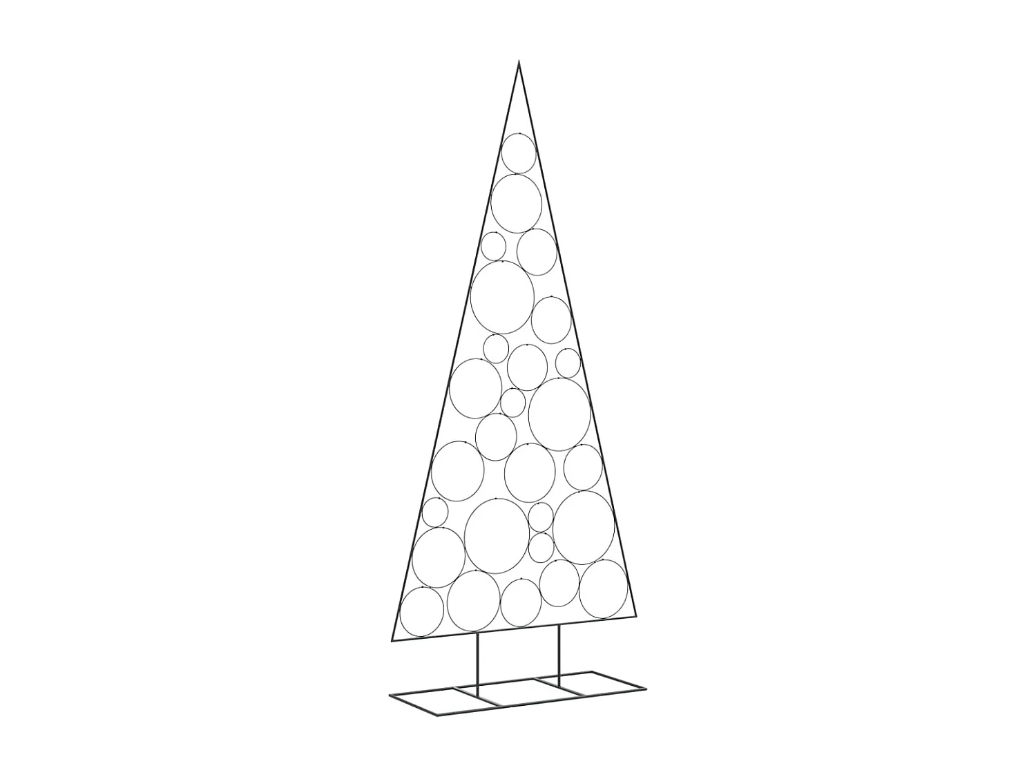 Albero di Natale in metallo per decorazione nero 210 cm