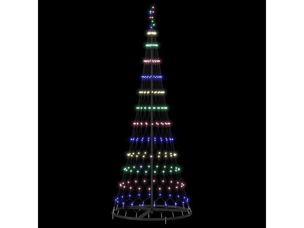 Multi-Color LED Kerstboom 71 x 71 x 184,5 cm Metaal