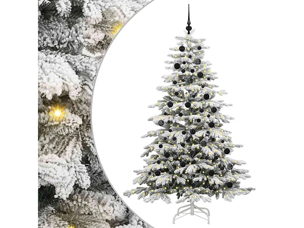 Künstlicher Weihnachtsbaum mit klappbaren Zweigen Weiß 210 cm