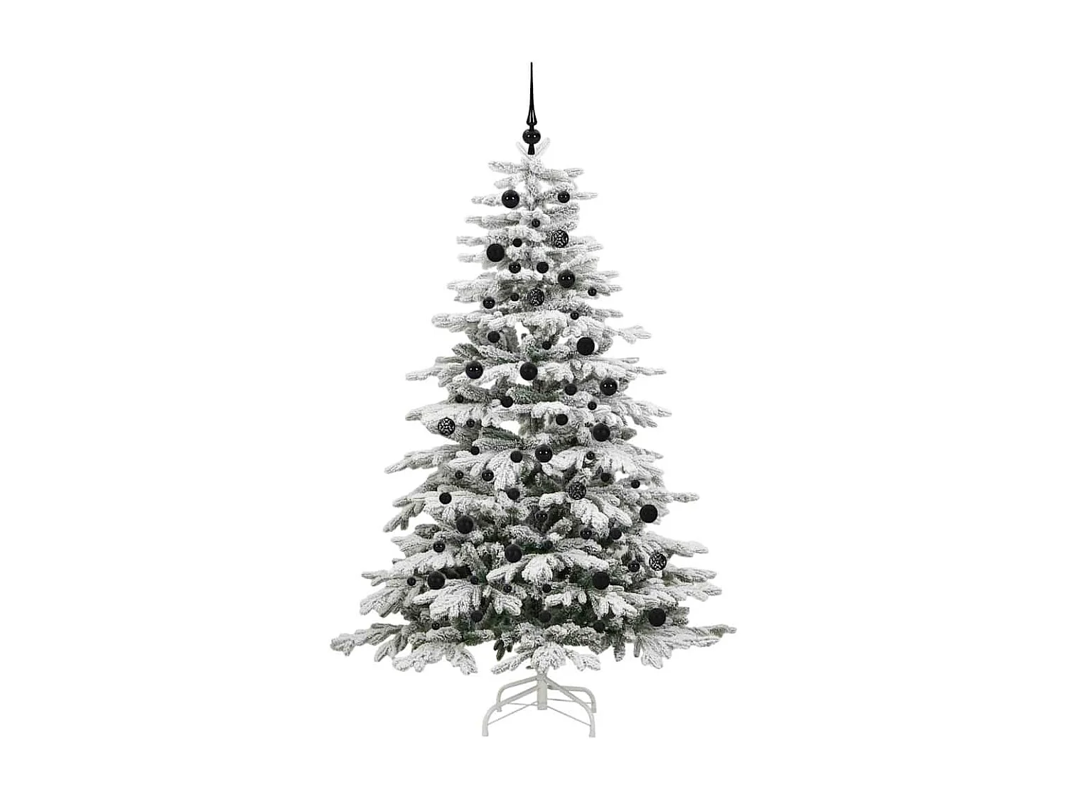 Künstlicher Weihnachtsbaum mit klappbaren Zweigen Weiß 210 cm