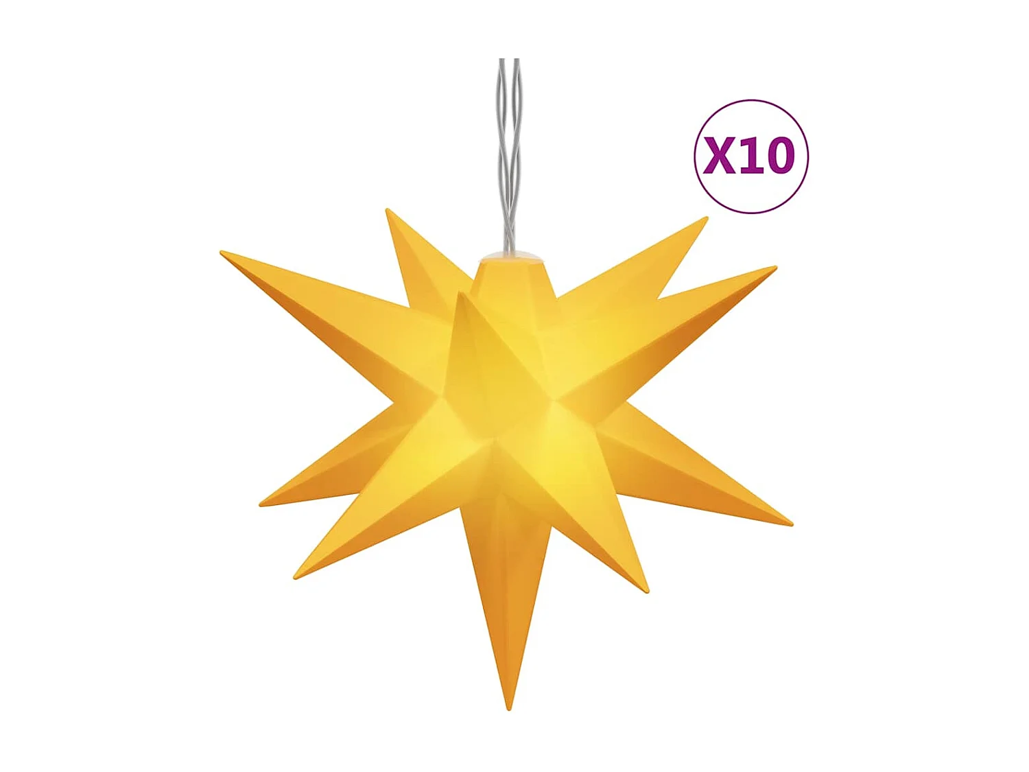 Luce di Natale 10 LED giallo 10 cm