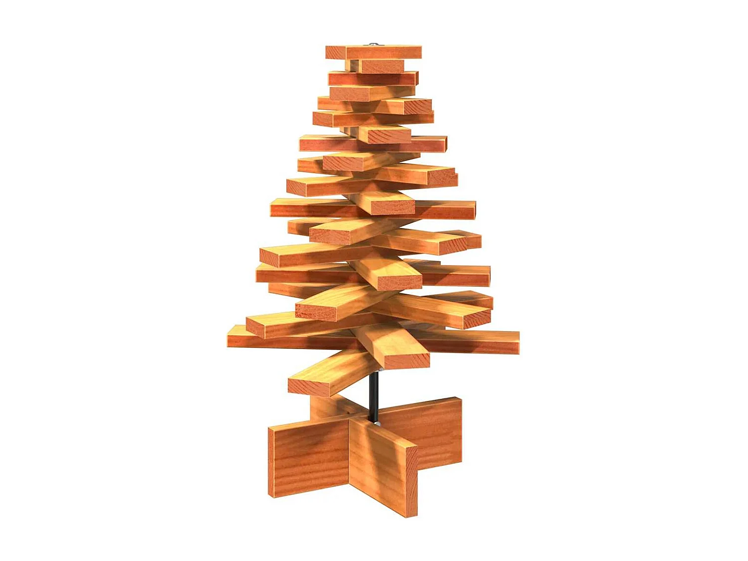 Houten kerstboom ter decoratie 60 cm massief grenenhout