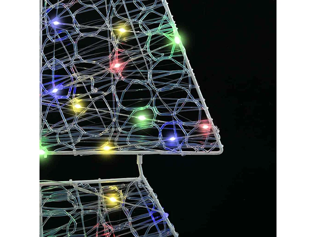 Sapin de Noël avec 240 LED Multicolore 180 cm Acrylique