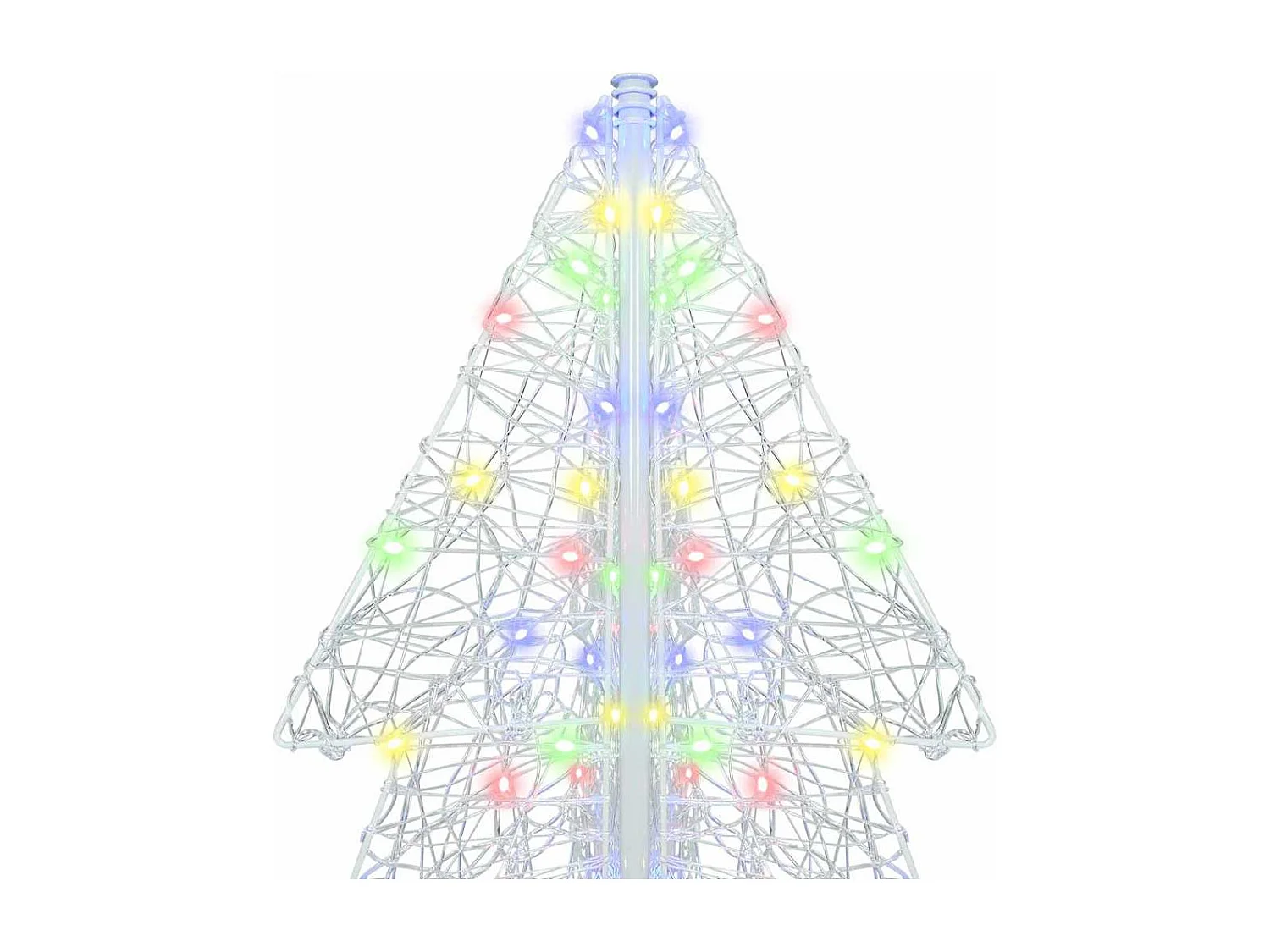 Sapin de Noël avec 240 LED Multicolore 180 cm Acrylique