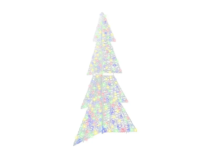 Sapin de Noël avec 240 LED Multicolore 180 cm Acrylique