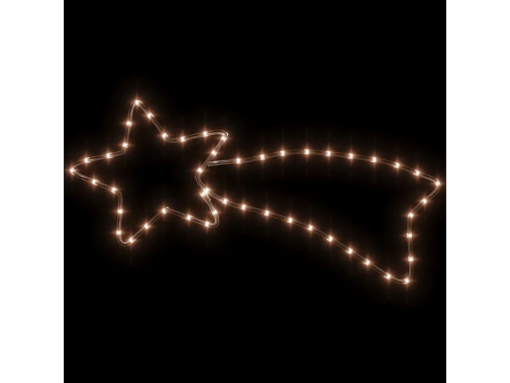 Figures de comète de Noël 48 LED 2 pcs Blanc chaud 65x28 cm