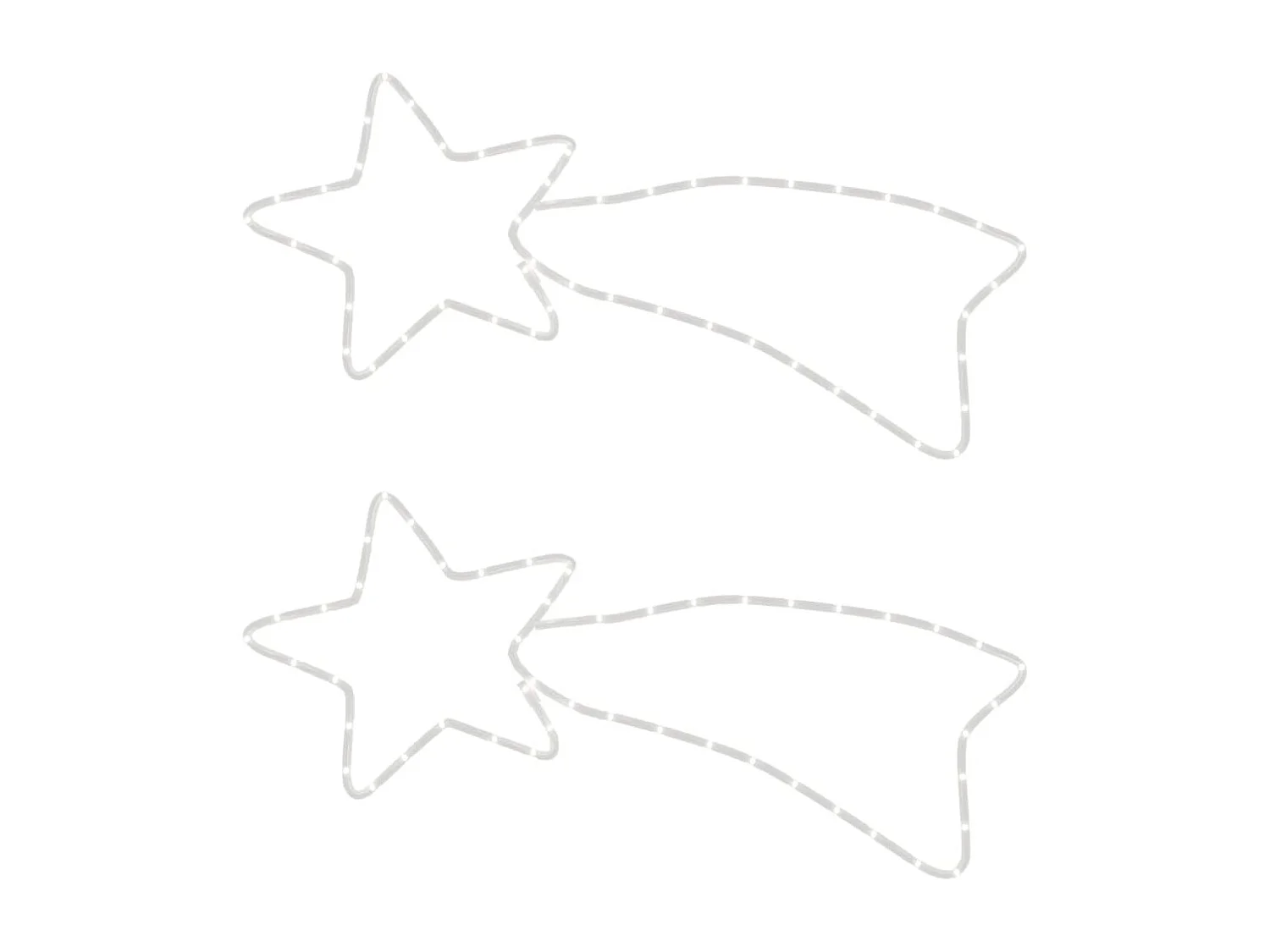 Kerst Comet Figuren 48 LED 2 stuks Warm Wit 65x28 cm