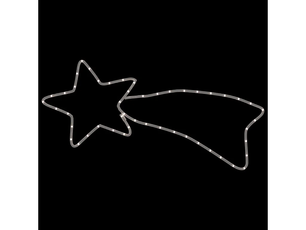 Kerst Comet Figuren 48 LED 2 stuks Warm Wit 65x28 cm