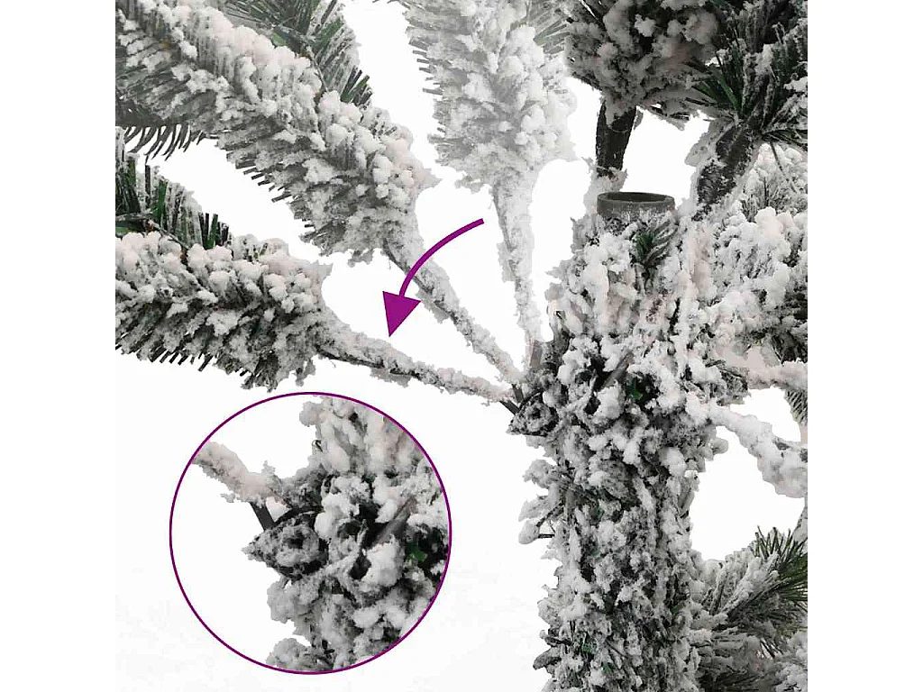 Albero di Natale artificiale articolato da 150 cm con 150 LED e palline