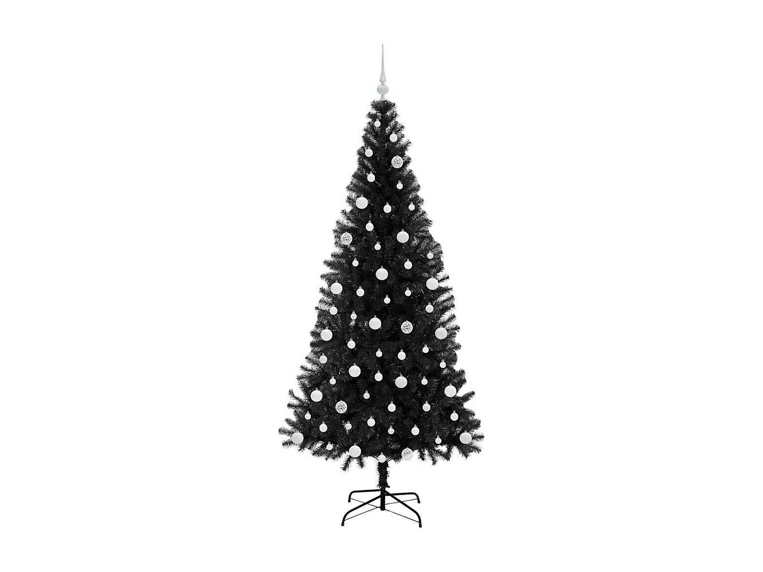 Albero di Natale con 300 LED con supporto Nero 210 cm PVC