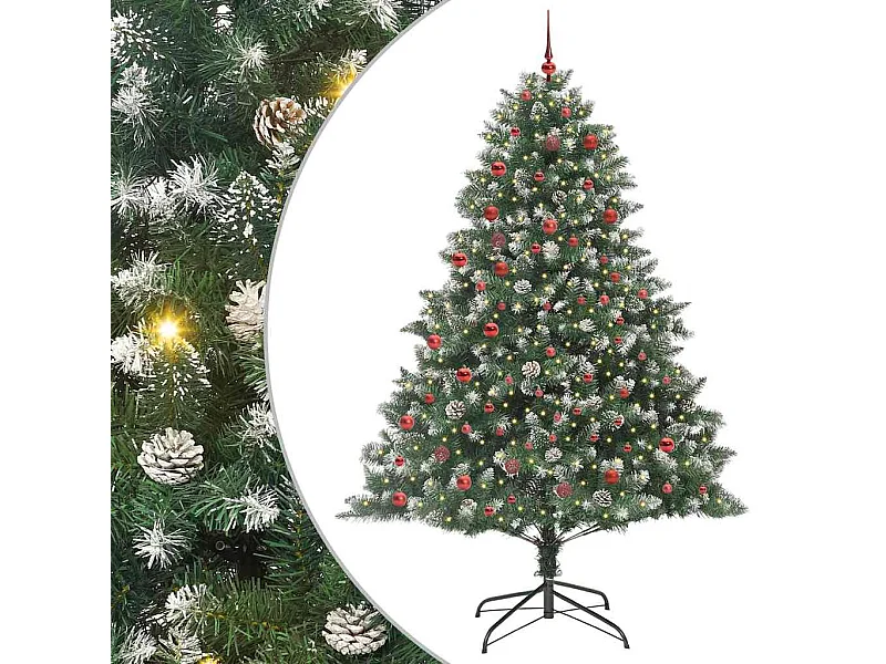 Sapin de Noël artificiel avec 300 LED Vert 140 x 140 x 210 cm