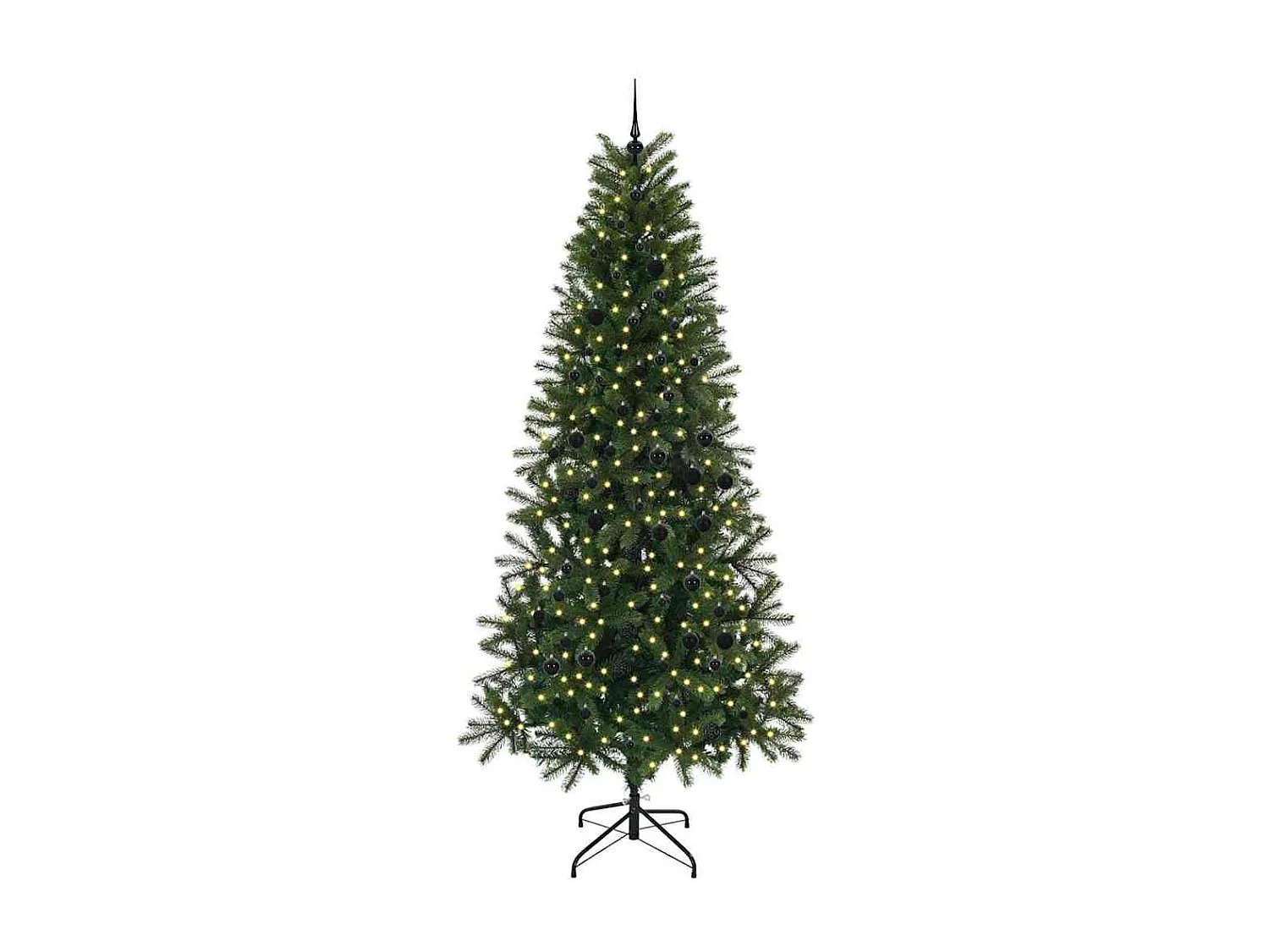 Albero di Natale artificiale con 300 LED Verde 240 cm PE e PVC