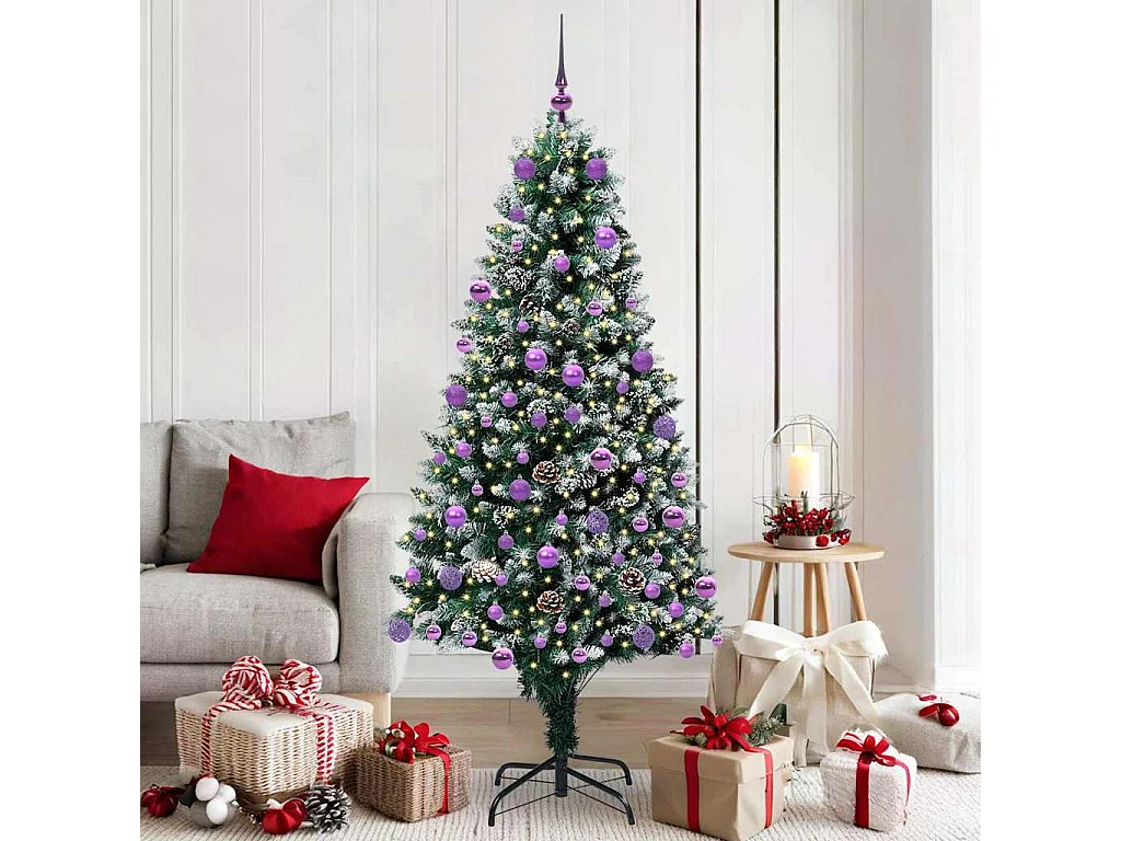 Sapin de Noël artificiel Vert 180 cm PVC, Acier et Plastique