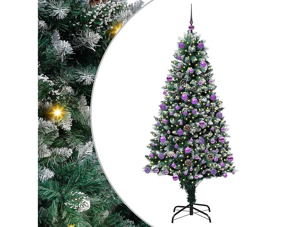Sapin de Noël artificiel Vert 180 cm PVC, Acier et Plastique