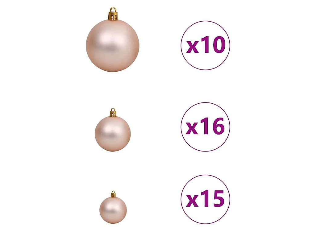 Künstlicher Weihnachtsbaum mit Beleuchtung, Grün, 210 cm, PVC und Metall