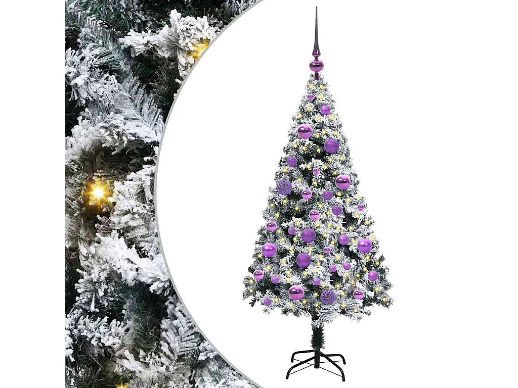 Albero di Natale artificiale verde 120 cm PVC, acciaio e plastica