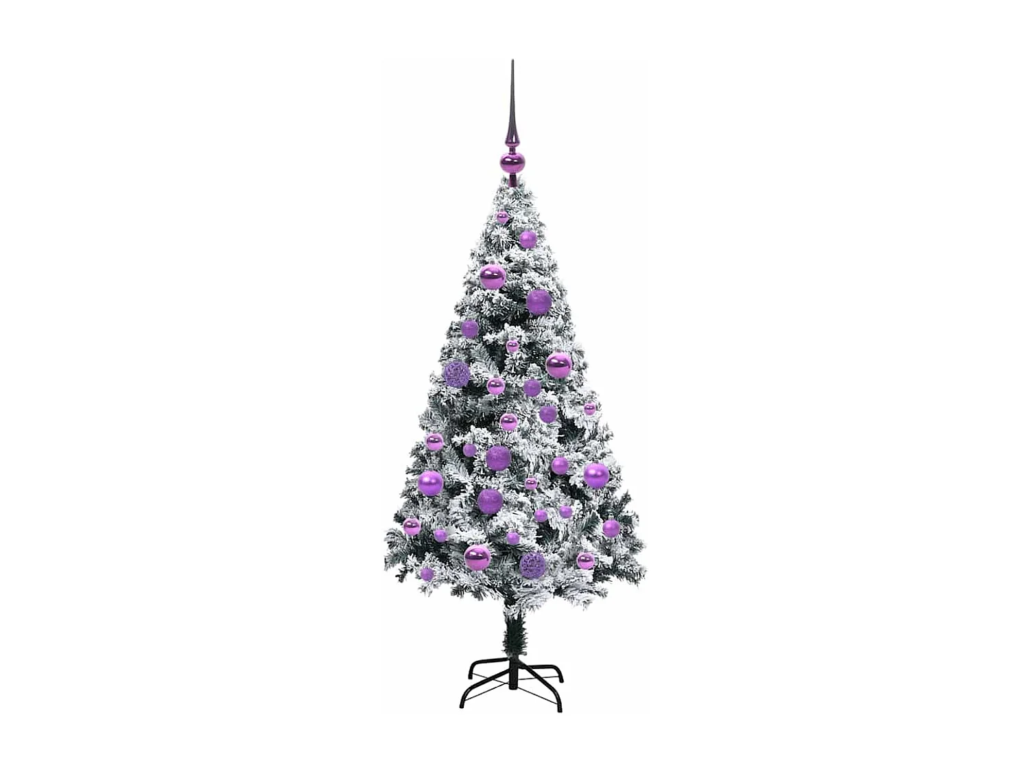 Albero di Natale artificiale verde 120 cm PVC, acciaio e plastica