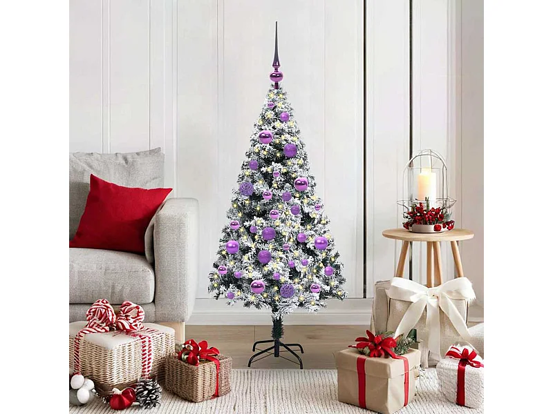 Albero di Natale artificiale verde 120 cm PVC, acciaio e plastica