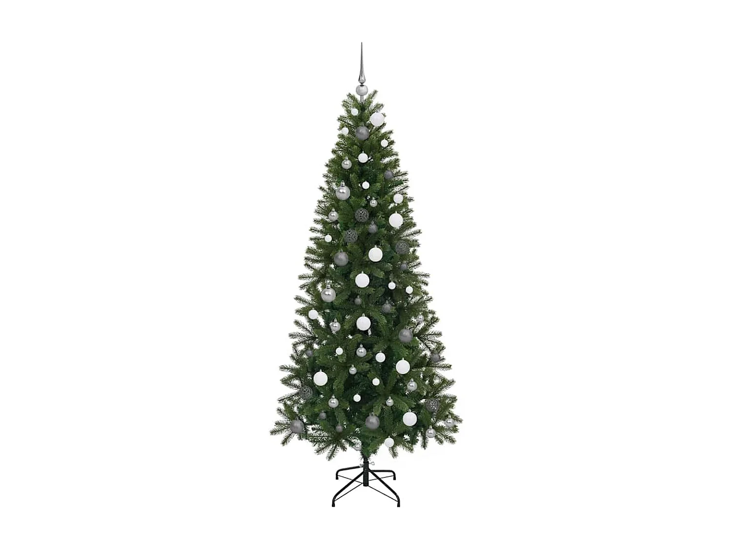 Kunstkerstboom met 300 LED's Groen 210 cm PE en PVC