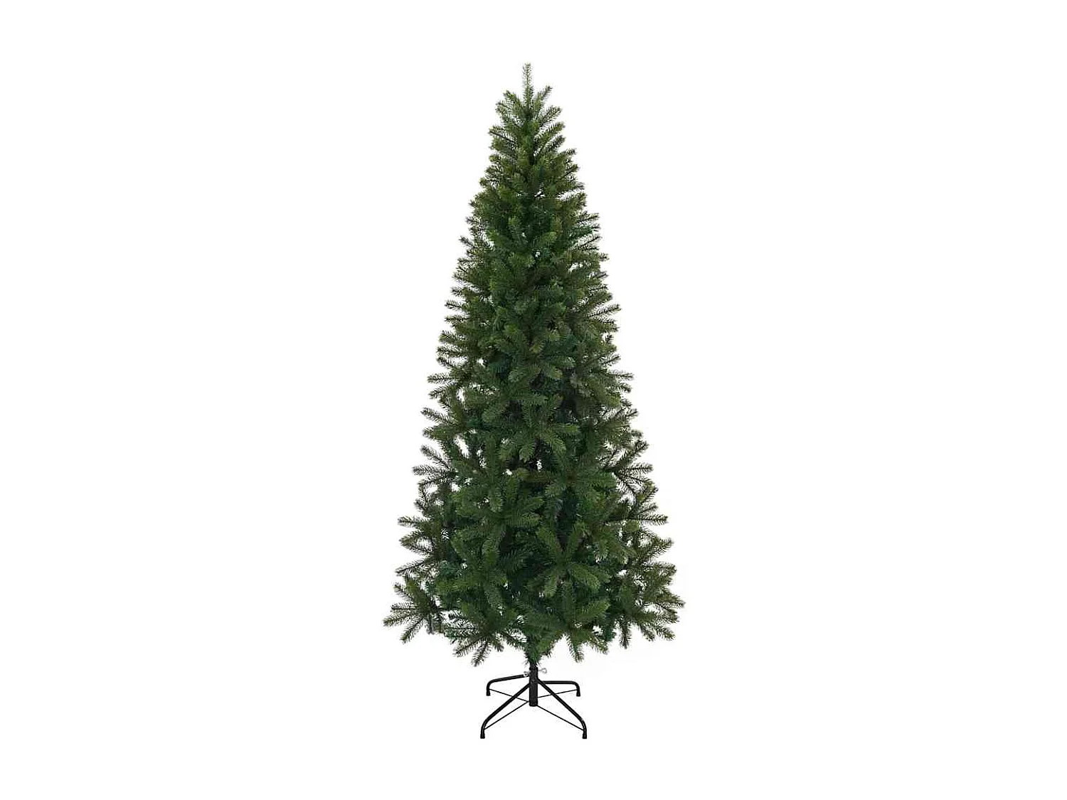 Kunstkerstboom met 300 LED's Groen 210 cm PE en PVC