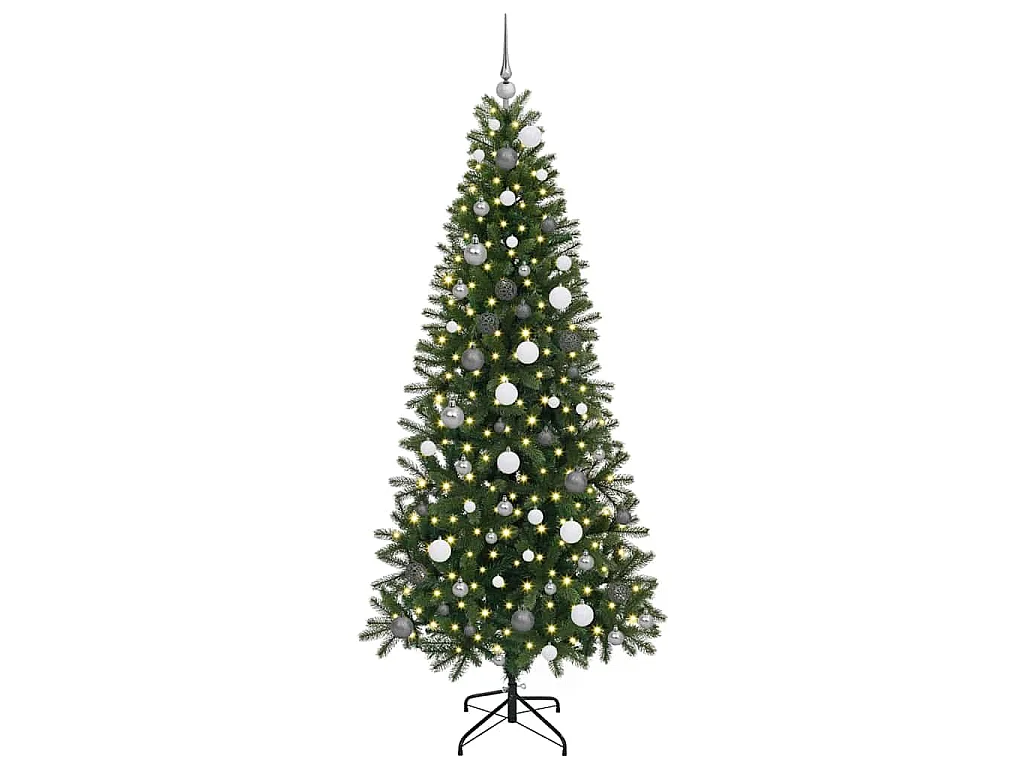 Sapin de Noël artificiel avec 300 LED Vert 210 cm PE et PVC