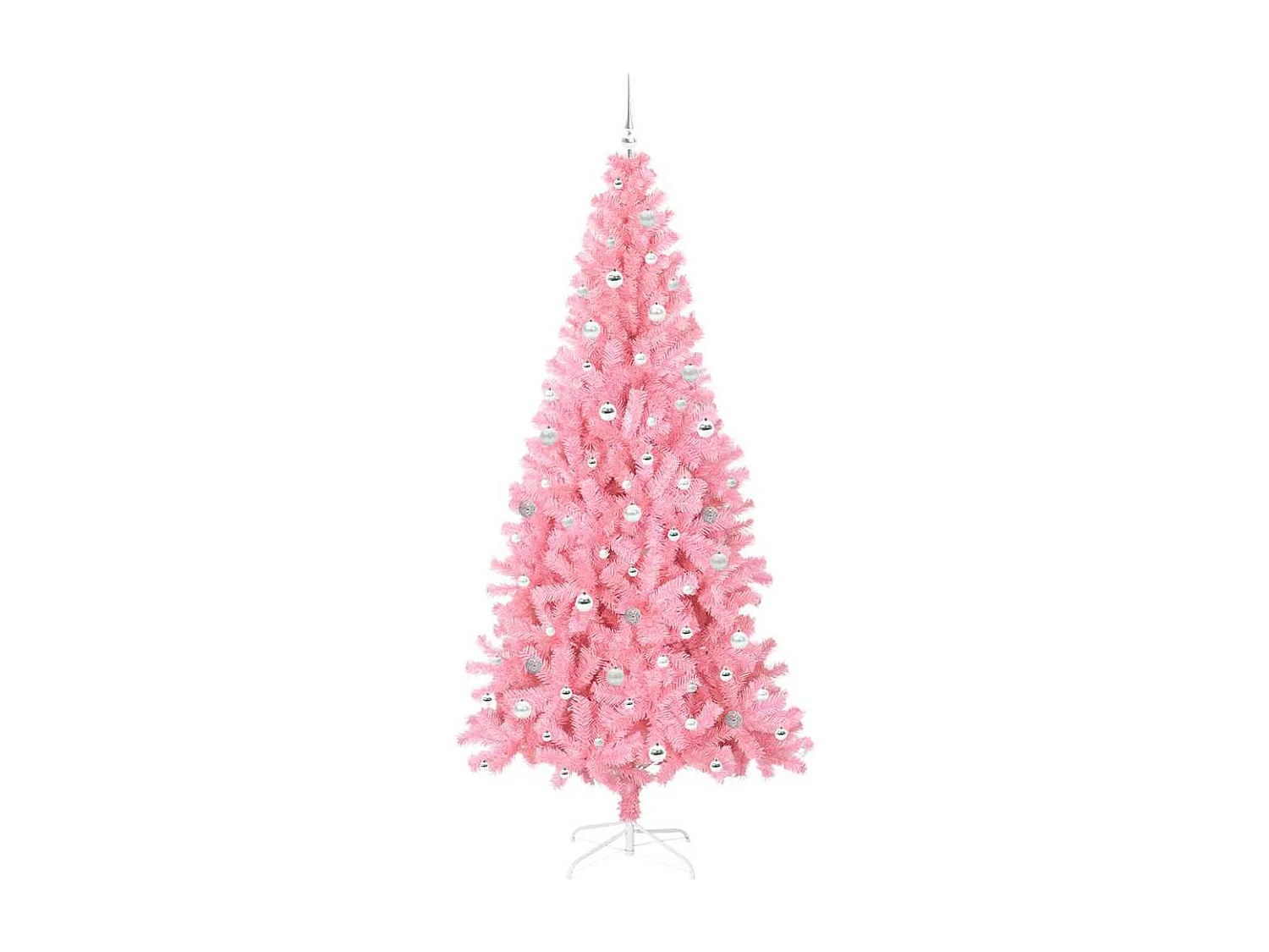 Weihnachtsbaum mit 300 LEDs mit Ständer Pink 240 cm PVC