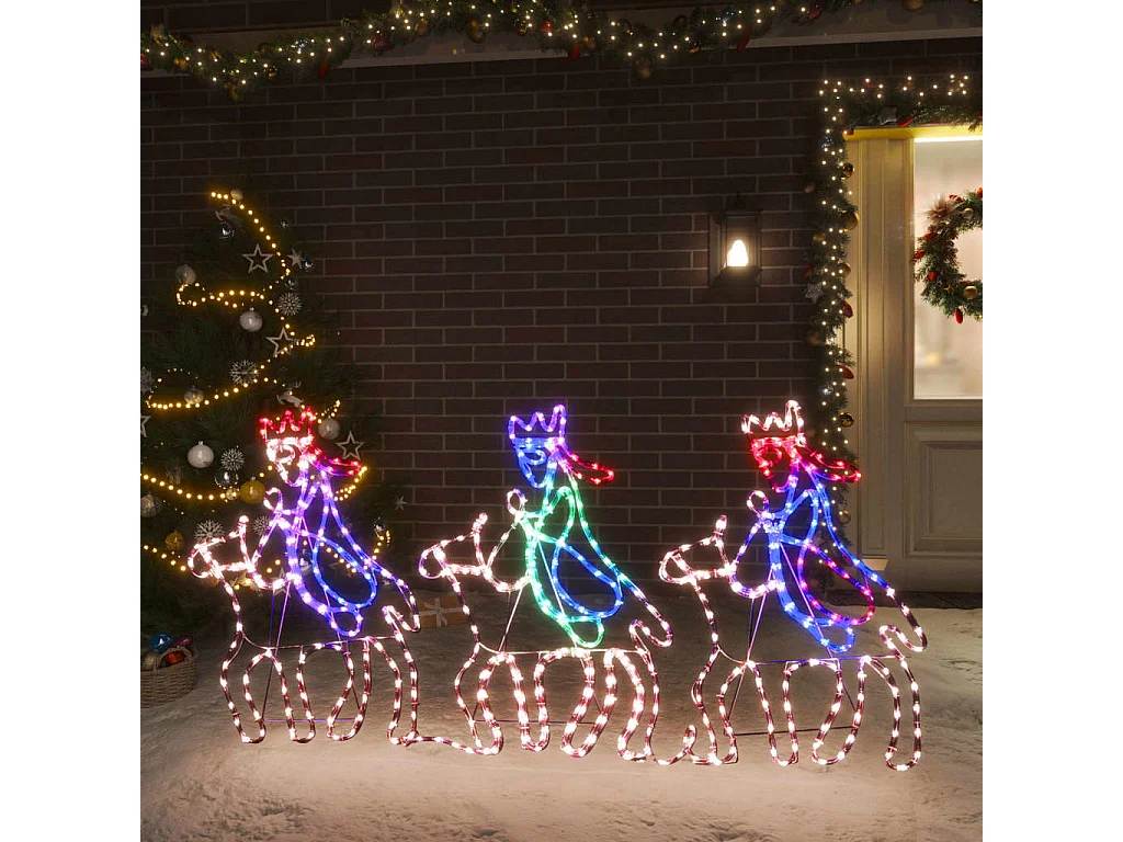 Kerstfiguur van de drie koningen met 504 LED's 70x50 cm