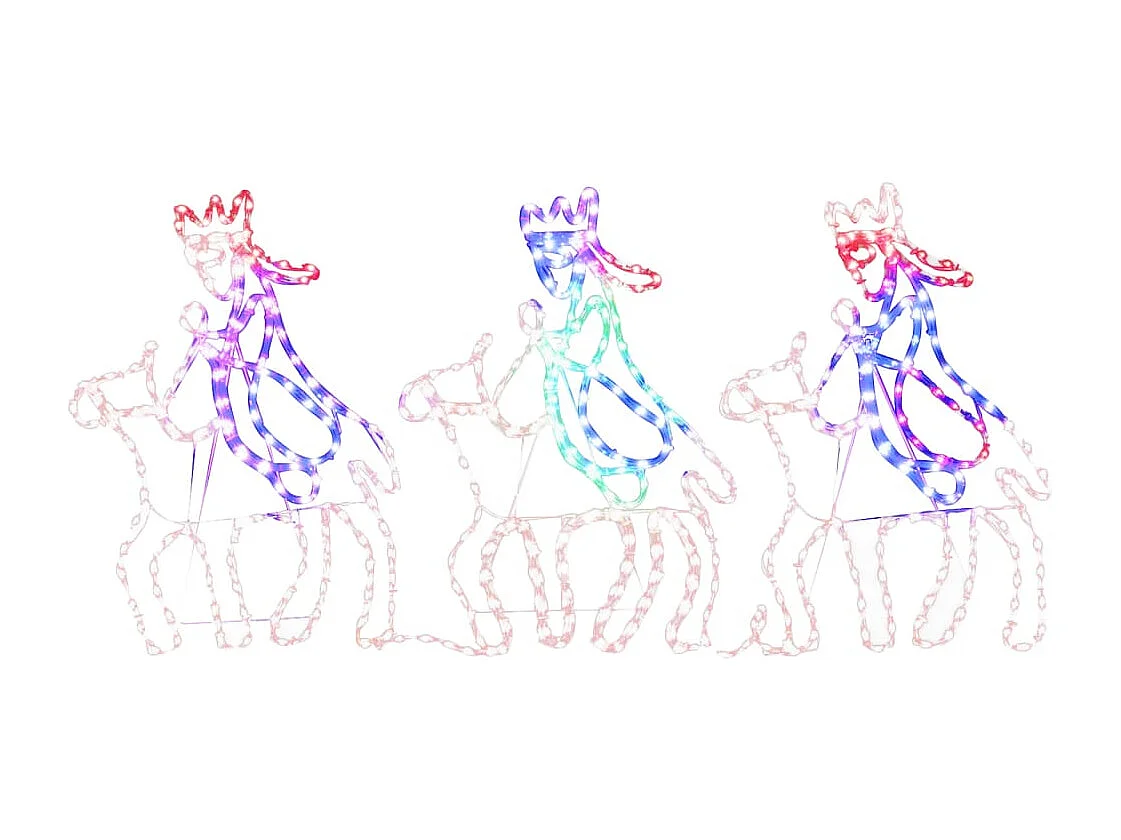 Kerstfiguur van de drie koningen met 504 LED's 70x50 cm