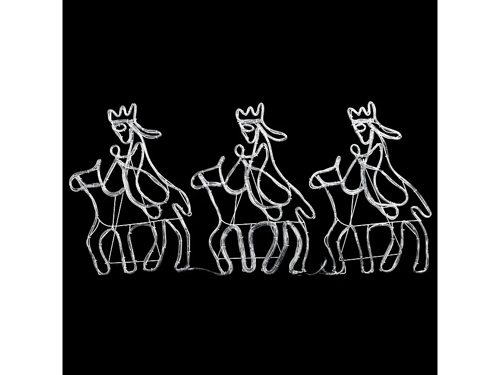Kerstfiguur van de drie koningen met 504 LED's 70x50 cm